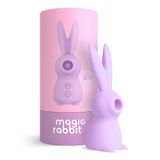 Magic Rabbit  Lilás 3 Em 1 - Vibrador, Sugador E Estimulador Com