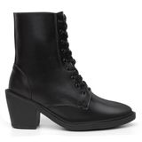 Bota Feminina Coturno Cano Baixo + Bolsa Roma Moderna Preto 35