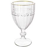 Taça De Cristal Transparente Fio De Ouro Imperial 330ml 1 Peça - Lyor