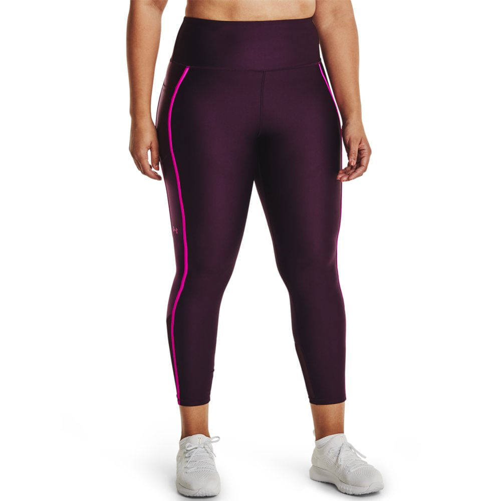 Legging De Treino Plus Size Feminina Under Armour Hg Shine Mesh Pkt