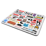 Mouse Pad Geek Icons Moments White - Friends