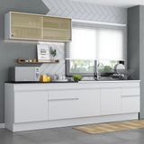 Armário De Cozinha Compacta Com Rodapé Veneza Multimóveis Mp2112.891 Branco