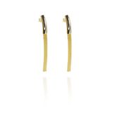 Brinco Fio Grosso Trabalhado Folheado A Ouro 18k [f027]