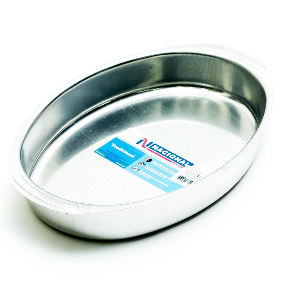 ASSADEIRA FORMA PARA BOLOS N°2 DE ALUMINIO FORMATO OVAL