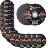 Disco Corte Inox Ferro Esmerilhadeira 115x1x22mm Kit 100 Un