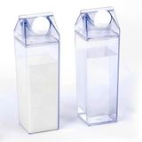 Garrafa Agua Acrílico Transparente Caixa Leite 1l E 500ml