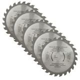 Disco Serra Circular Madeira 24 Dentes 110x20mm Kit 05 Un