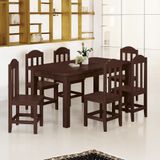 Conjunto Mesa Com 6 Cadeiras Em Madeira Maciça 160cm Castanho Olivia Shop Jm