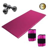 Kit Colchonete De Academia +halter 3 Kg + Caneleira 5kg
