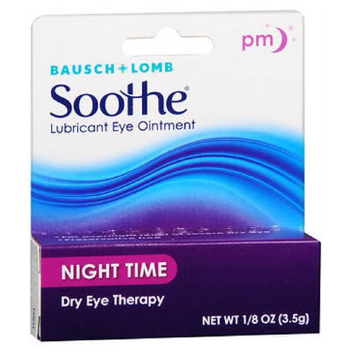 Pomada Para Os Olhos Lubrificante Bausch And Lomb Soothe Night Time 0,13 Oz Da Bausch And Lomb (pacote Com 2)