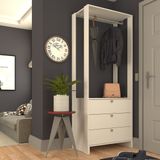 Closet com 1 Cabideiro e 3 Gavetas Yes Nova Mobile