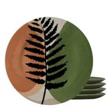 Jogo 4 Pratos De Sobremesa Cerâmica 20cm Alleanza Atlântica