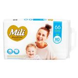 Fralda Descartável Mili Love &amp; Care Premium Giga Tam: Xg 66 Fraldas