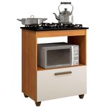 Balcão Para Cooktop 4 Bocas 1 Porta Basculante Espaço Para Forno Salvia Kaiki Móveis