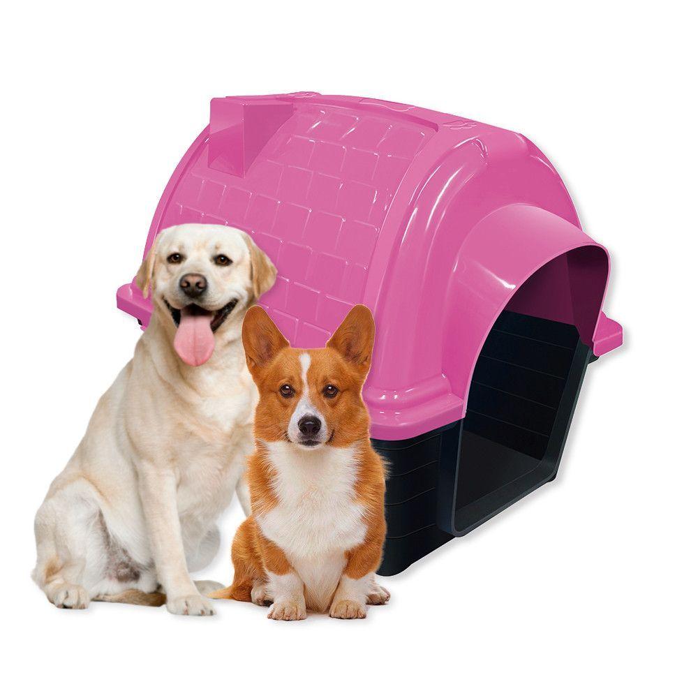 Casinha Pet Raças Médias E Grandes N5 Iglu P/ Cachorro Rosa