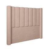 Cabeceira Para Cama Box Queen 160 Cm Rania Veludo Bege I02 - D&#39;rossi