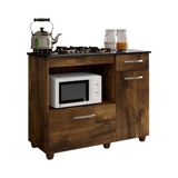 Balcão Para Cooktop 4 Bocas E Forno 2 Portas 1 Gaveta Violeta Kaiki Móveis