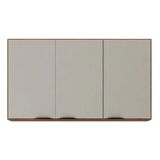 Armário Aéreo Firenze 120cm 3 Portas - Demóbile Cor Amêndola/nude Prime