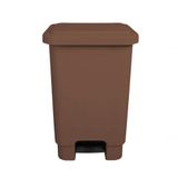 Lixeira 50l Retangular C- Pedal Marron Lar Plasticos 13245