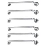 Alça De Apoio 60cm Kit 6 Unidades Suporte Segurança Idoso Corrimao Parede Banheiro