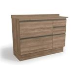 Gabinete De Cozinha Modulado Balcão Maxxi G746 4 Gavetas E 1 Porta C-tampo 120cm Nogal-nogal - Kappesberg