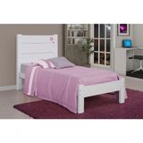 Cama Lara Solteiro Em Madeira Branco - Atraente