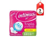 Kit C/03 Intimus Gel Absorvente Higiênico Seca C/ Abas C/8