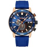 Relógio Masculino Quartzo Esportivo Luminoso Impermeável - Azul