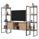 Rack Para Tv Estilo Industrial Com Estante Montana