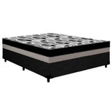 Cama Box Viúva: Colchão Anatômico D33-ep Iso 100 Double + Base Crc Courano Black(128x188x20)