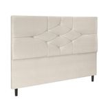 Cabeceira Cama Box Queen 160cm Virgínia Suede Bege E Frame
