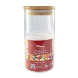 Pote Para Mantimentos Com Tampa De Bambu 600ml