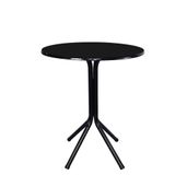 Mesa Bistrô Baixo Preto 80cm Tampo Preto Para Cozinha E Bar
