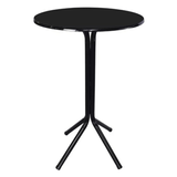 Mesa Bistrô Alto Preto Tampo Preto Para Cozinha E Bar