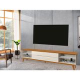 Rack Para Tvs Até 65 Polegadas 181cm 2 Gavetas 4 Nichos Tebarrot Off White/nature