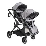 Carrinho Para 2 Crianças Pair Melange Cinza - Kiddo