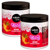 Kit Gelatina Salon Line To De Cachos Óleo De Rícino 550g - 2 Unidades