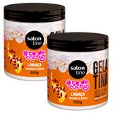 Kit Gelatina Salon Line To De Cachos Linhaça 550g - 2 Unidades