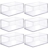 Organizador De Plástico Acrílico 21,9 X 14,6 X 10,6 Cm H2 6 Unidades Plasutil Ref.15483