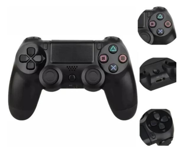 Controle Ps4 Preto Compatível Com Pc E Playstation 4