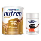 Kit  Nutren Senior Café Com Leite 740g E Nutren Mov Flex Colágeno Tipo Ii 30 Cápsulas