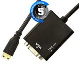 Adaptador Mini Hdmi Para Vga Com Áudio - Kit 5