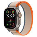 Apple Watch Ultra 2 49mm GPS + Cellular Caixa de Titânio Pulseira Loop Trail Laranja e Bege Tamanho P/M