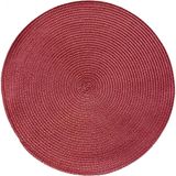 Kit 2 Americano Requinte Liso Para Mesa Redondo 38cm Bordô