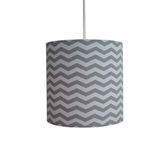 Luminária Pendente Chevron Cinza E Branco Bivolt