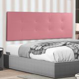 Cabeceira Painel Casal King 1,95m Berlim Suede Rosa Dal Poz Estofados