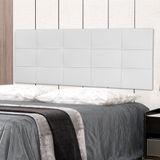 Cabeceira Painel Casal King 1,95m Roma Material Sintético Branco Dal Poz Estofados