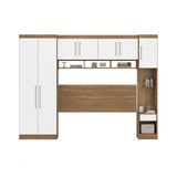 Guarda Roupa Modulado Módena Composição 04 Casal 77004 Amêndola Touch - Branco Demóbile