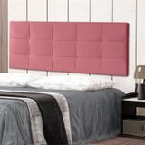 Cabeceira Painel Casal King 1,95m Roma Suede Rosa Dal Poz Estofados