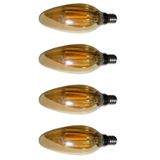 Lampada Multifilamento 30w Led Kit 4 Unidades Iluminaçao Retro Vintage Casa Jardim Quintal Decoraçao